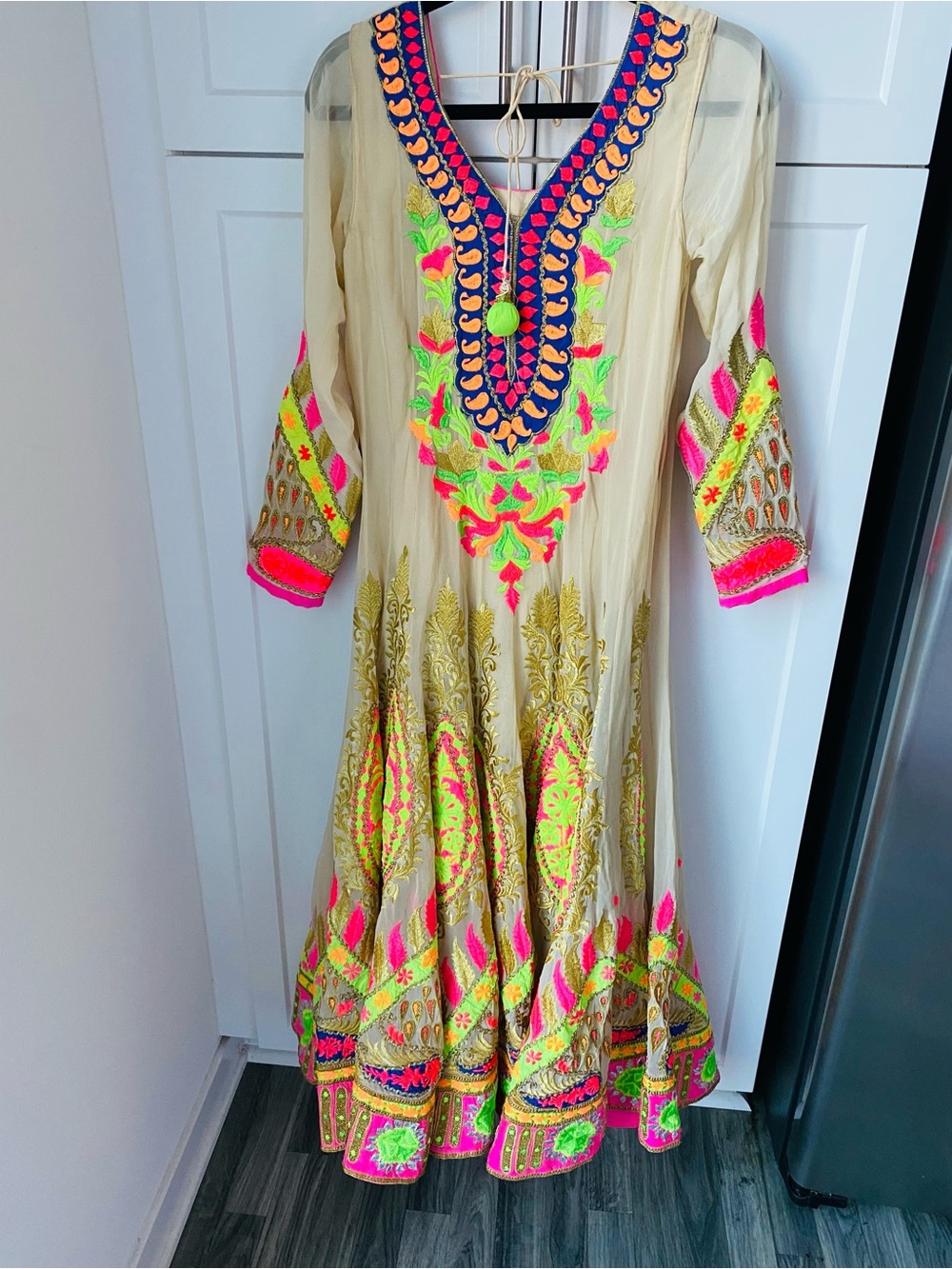 Anarkali hown womens Hindu gown custom made small colorful